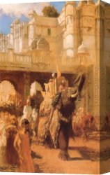 Edwin Canvas Paintings - A Royal Procession by Edwin Lord Weeks
