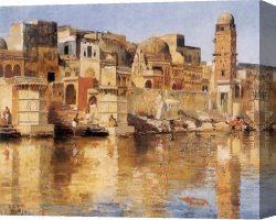 Mediterranean Canvas Paintings - Muttra by Edwin Lord Weeks