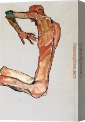 Male Canvas Paintings - Male Nude by Egon Schiele