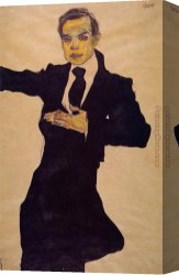 Painter in His Studio Canvas Paintings - Portrait of the Painter Max Oppenheimer by Egon Schiele