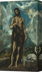 Baptist Canvas Paintings - St. John the Baptist by El Greco