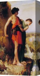 Idylle Canvas Paintings - Le Vertige, Idylle by Emile Levy