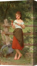 Munier Canvas Paintings - Contemplation by Emile Munier