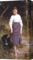 Munier Canvas Paintings - Essai de l'Eau by Emile Munier