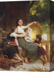 Munier Canvas Paintings - Les Confitures by Emile Munier