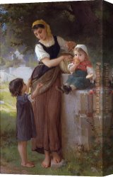 Munier Canvas Paintings - May I Have One Too by Emile Munier