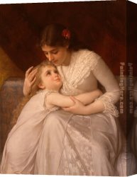 Munier Canvas Paintings - Pardon Mama by Emile Munier