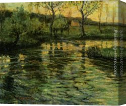 Ernest Canvas Paintings - Conneticut River Scene by Ernest Lawson