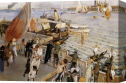 Basilica Di San Marco Canvas Paintings - Bacino di San Marco by Ettore Tito