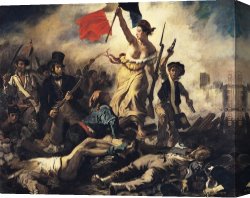 Eugene Delacroix Canvas Paintings - Liberty Leading the People by Eugene Delacroix