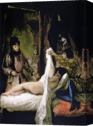 Eugene Delacroix Canvas Paintings - Louis d'Orleans Showing his Mistress by Eugene Delacroix
