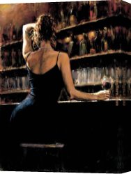 Perez Canvas Paintings - Lettizia by Fabian Perez
