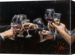 Celebration Canvas Paintings - Study for Celebration by Fabian Perez