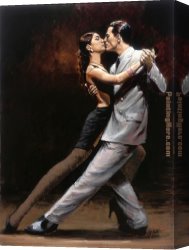 Perez Canvas Paintings - Tango in Paris by Fabian Perez