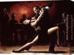Perez Canvas Paintings - Tango IV by Fabian Perez