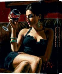 Perez Canvas Paintings - Tess IV by Fabian Perez