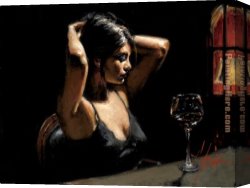 Perez Canvas Paintings - The Dark Room II by Fabian Perez