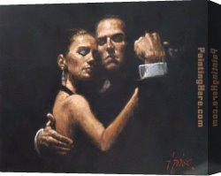 Perez Canvas Paintings - the face of tango ii by Fabian Perez