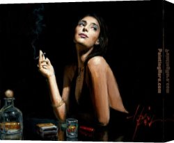 Singer Canvas Paintings - The Singer by Fabian Perez