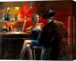 Perez Canvas Paintings - Untitled iii by Fabian Perez