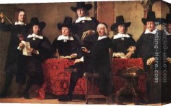 Wine Canvas Paintings - Governors of the Wine Merchant's Guild by Ferdinand Bol
