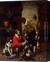 Burst Shoot Unfold Canvas Paintings - Return From The Shoot by Ferdinand Roybet