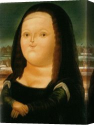Mona Lisa Painting Canvas Paintings - Mona Lisa by Fernando Botero