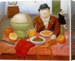 Picture of The Last Supper II Canvas Paintings - The Supper 1987 by Fernando Botero