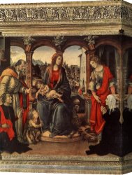 Madonna Canvas Paintings - Madonna with Child and Saints by Filippino Lippi