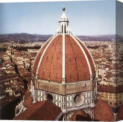 Cathedral Canvas Paintings - Dome of the Cathedral by Filippo Brunelleschi