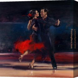 Thoughts Before The Dance Canvas Paintings - dance series by Flamenco Dancer