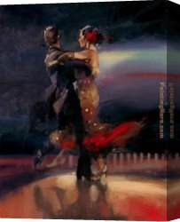 Thoughts Before The Dance Canvas Paintings - dance series I by Flamenco Dancer