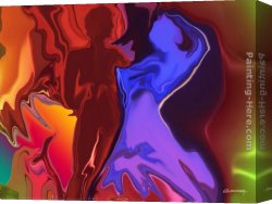 Dancer Canvas Paintings - Fiesta vintage Flamenco dancer by Flamenco Dancer