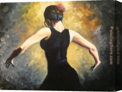 Dancer Canvas Paintings - flamenco dancer 4 by Flamenco Dancer