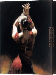 Dancer Canvas Paintings - Flamenco Dancer by Flamenco Dancer