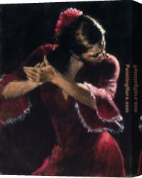 Study of a Punt Moored at Twickenham Canvas Paintings - Study for Flamenco by Flamenco Dancer