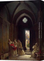 Prince Canvas Paintings - Death of the Prince de Talmont by Fleury-Francois Richard