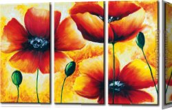 Hearts And Flowers I Canvas Paintings - 21532 by flower