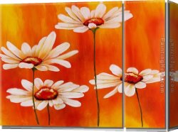 Hearts And Flowers I Canvas Paintings - 21552 by flower