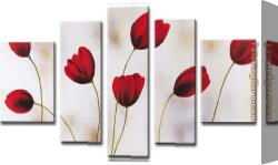Hearts And Flowers I Canvas Paintings - 21965 by flower