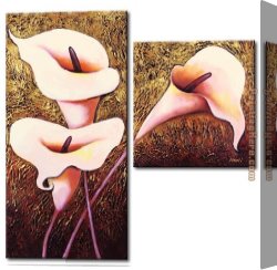 Hearts And Flowers I Canvas Paintings - 22129 by flower