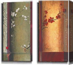 Hearts And Flowers I Canvas Paintings - Blossom by flower