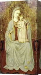 Madonna Canvas Paintings - Madonna con Bambino by Fra Angelico