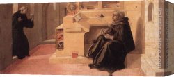 The Vision of The Rabenstein Canvas Paintings - Vision of St Augustine by Fra Filippo Lippi