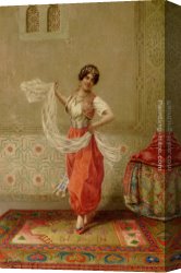 Oriental Canvas Paintings - The Oriental Dancer by Francesco Ballesio