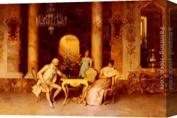 Dead Game Canvas Paintings - The Chess Game by Francesco Beda