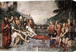 Francia Canvas Paintings - The Burial of St Cecily by Francesco Francia