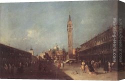 Basilica Di San Marco Canvas Paintings - Piazza San Marco by Francesco Guardi