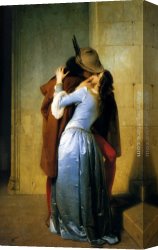 The Kiss Canvas Paintings - The Kiss by Francesco Hayez