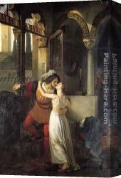 The Kiss Canvas Paintings - The Last Kiss of Romeo and Juliet by Francesco Hayez